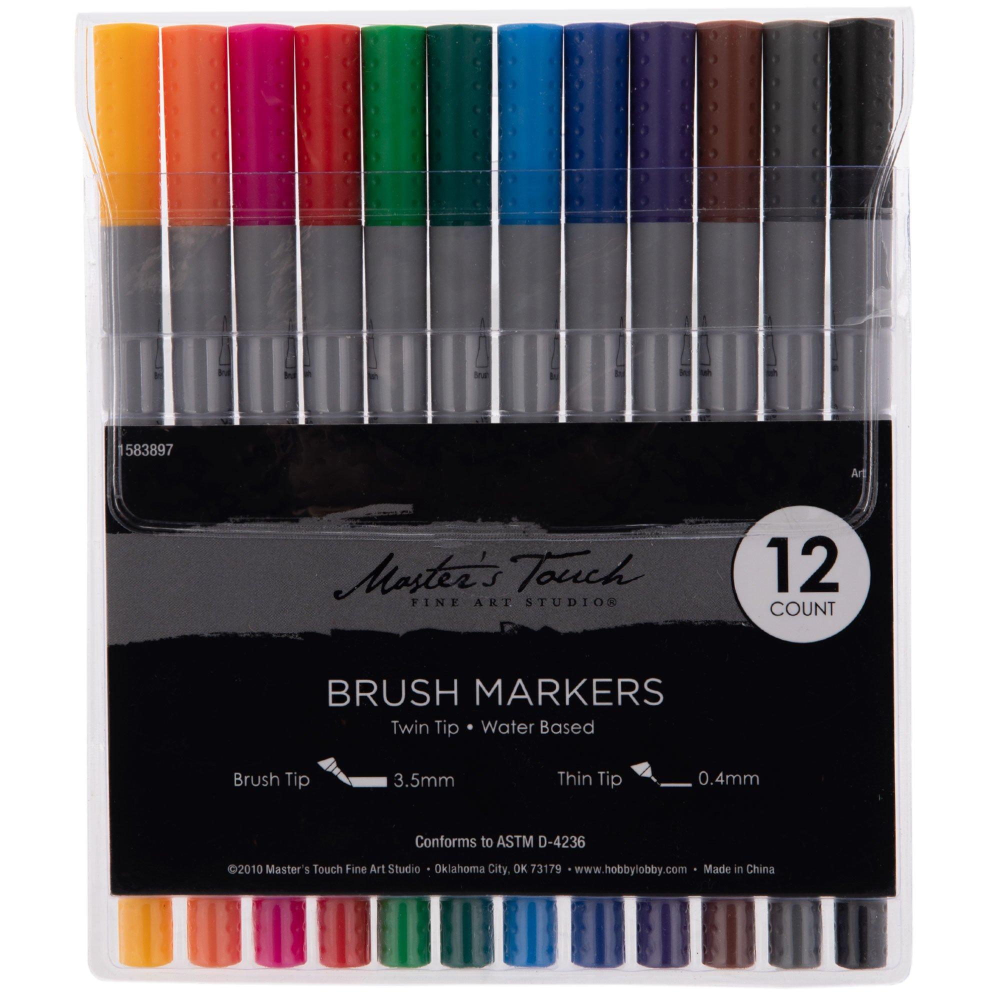Master's Touch Twin Tip Brush Markers, Hobby Lobby